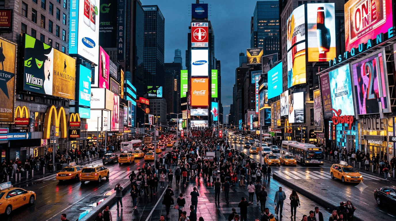 Arrival in New York & Times Square